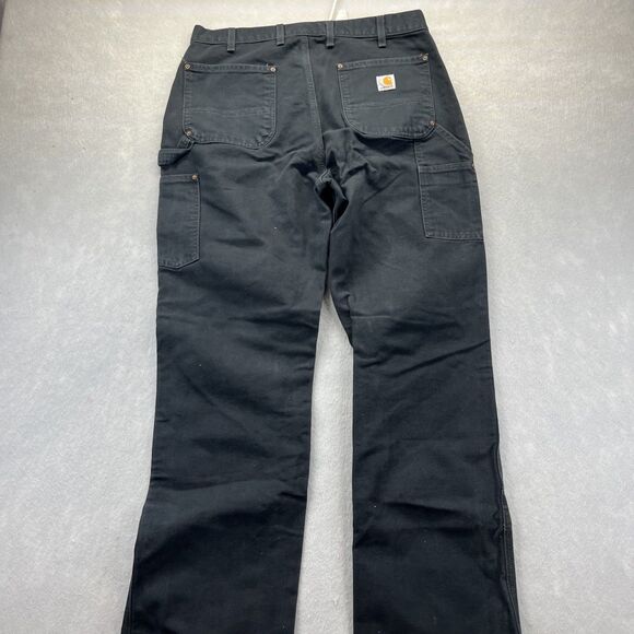 Carhartt EB136 Washed Duck Double Front Work Dungaree Pants Size 36x36 Black - Picture 4 of 16